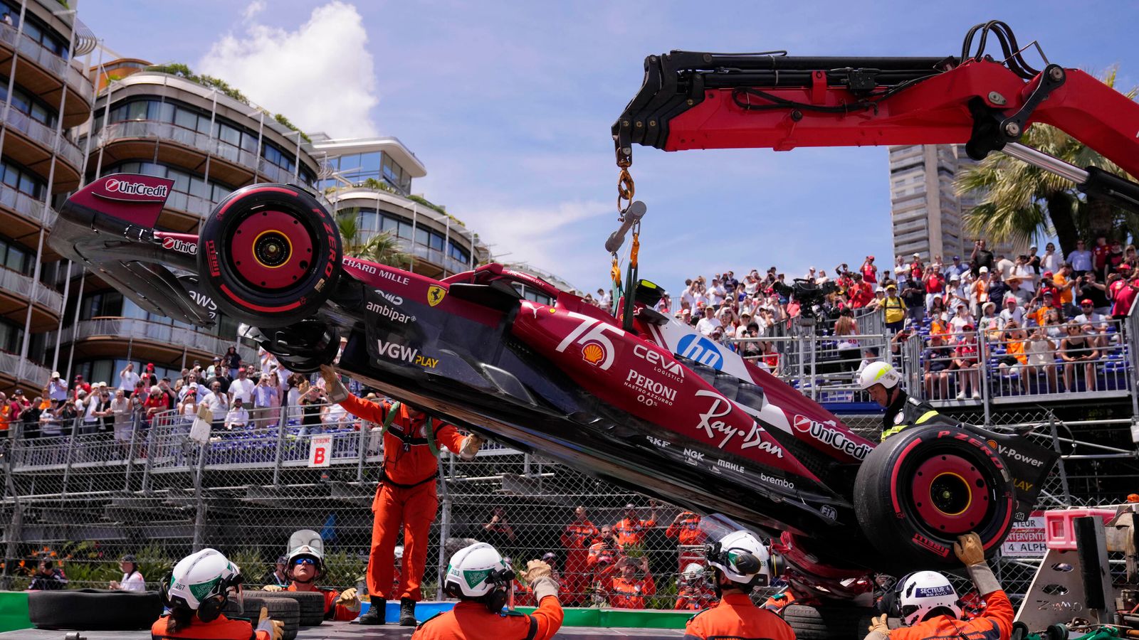 Hamilton Crashes: Leclerc Fastest In Monaco GP Qualifying