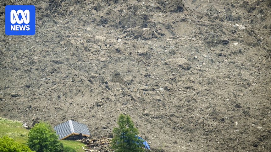 Rockslide Devastation: Blatten, Swiss Alps Buried